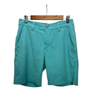 Southern Tide Mens Brrr Performance Short Sz 30 Teal Stretch Nylon